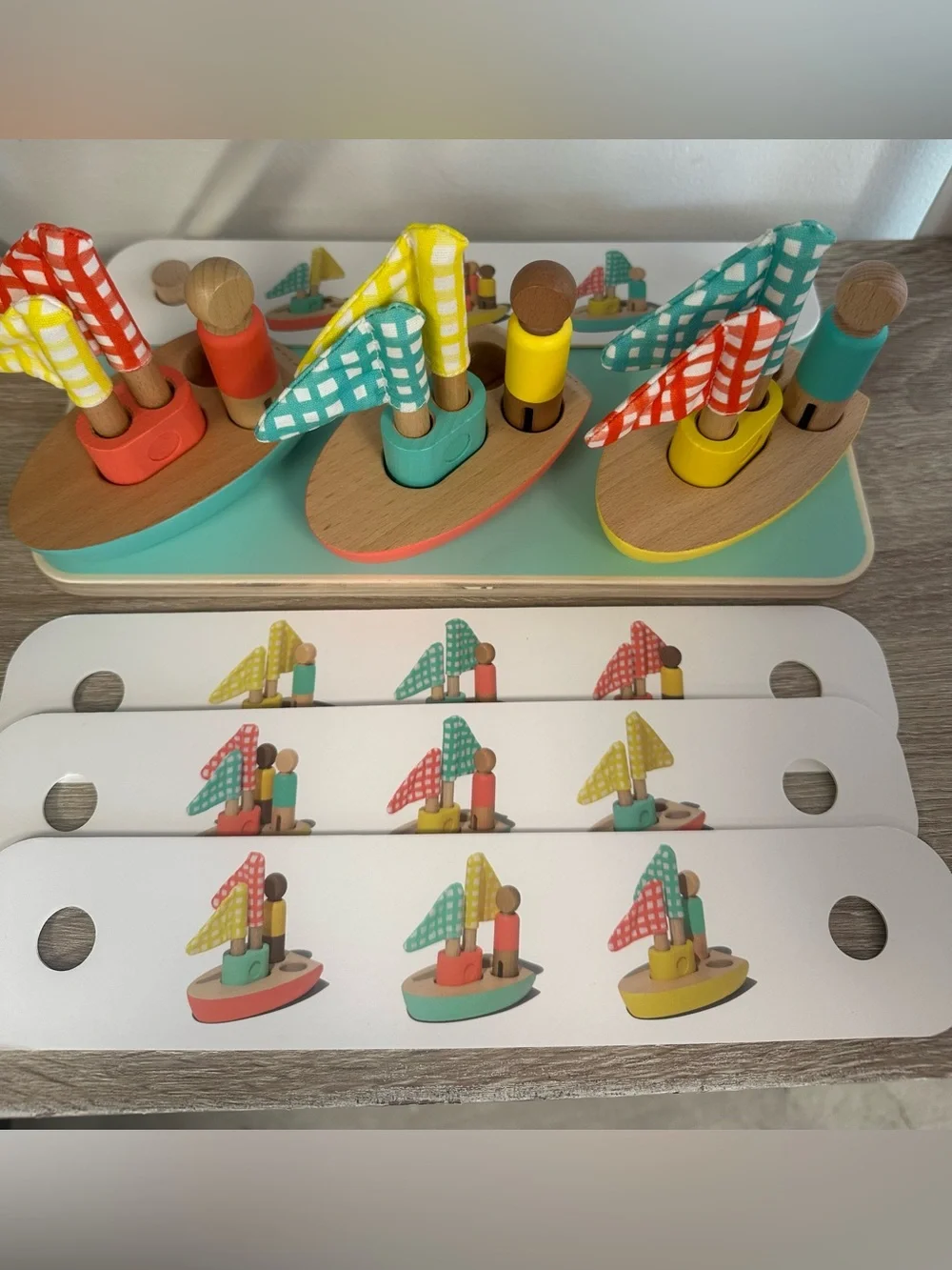 Lovevery pattern matching boats, and cards COMPLETE SET